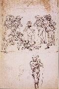 LEONARDO da Vinci Studies fur the adoration of the Konige china oil painting artist